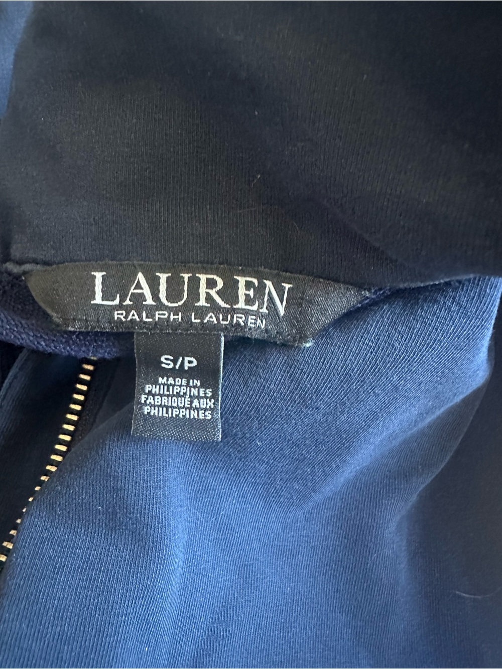 Ralph Lauren Navy and White Zip-Up Athletic Jacket with 067 Graphic - Picture 3 of 3